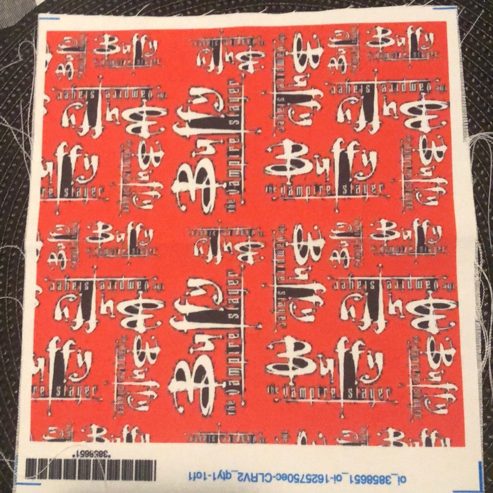8x8 Buffy the Vampire Slayer Fabric Swatches